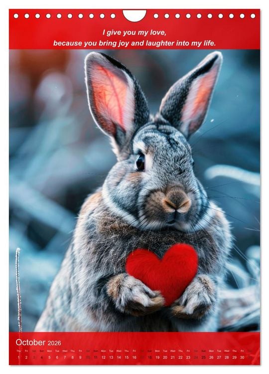 Produktbild: I'll give you my love (Wall Calendar 2026 DIN A4 portrait), CALVENDO 12 Month Wall Calendar
