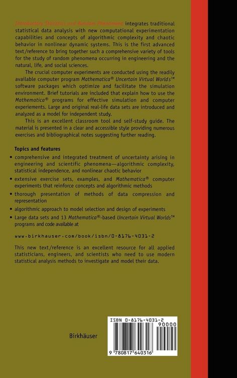 Produktbild: Introductory Statistics and Random Phenomena