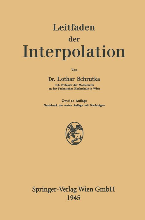 Produktbild: Leitfaden der Interpolation