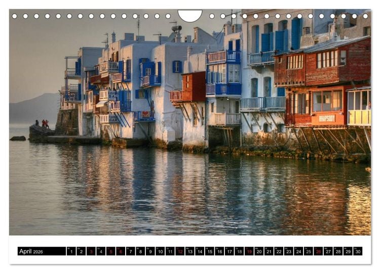 Produktbild: Inselh&uuml;pfen Kykladen Santorini - Naxos - Paros - Mykonos (Wandkalender 2026 DIN A4 quer), CALVENDO Monatskalender