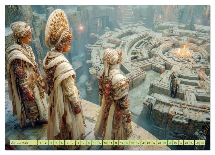 Produktbild: Labyrinthe - Der Fantasie (Wandkalender 2026 DIN A2 quer), CALVENDO Monatskalender