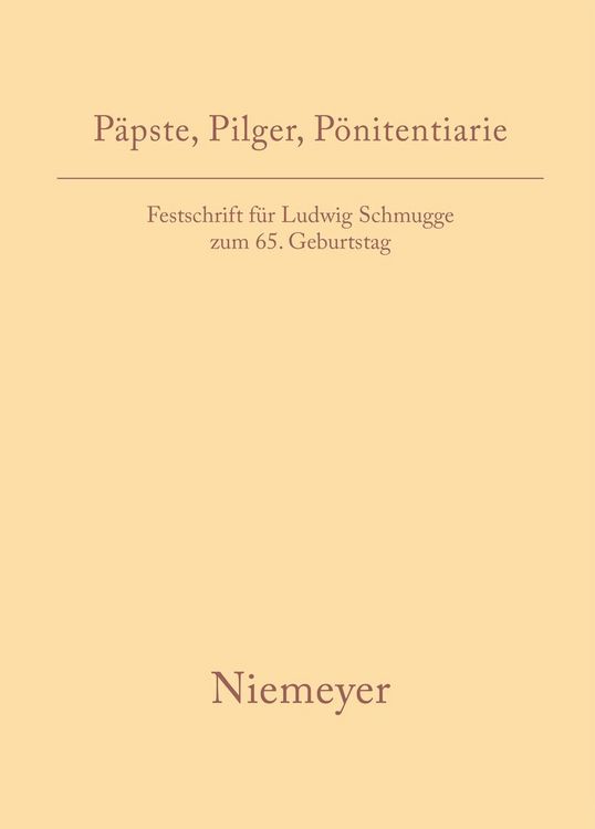 Produktbild: P&auml;pste, Pilger, P&ouml;nitentiarie