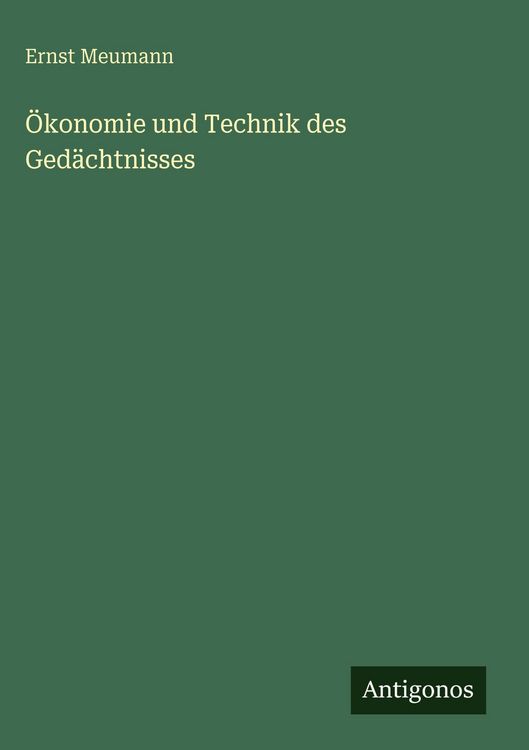 Produktbild: &Ouml;konomie und Technik des Ged&auml;chtnisses