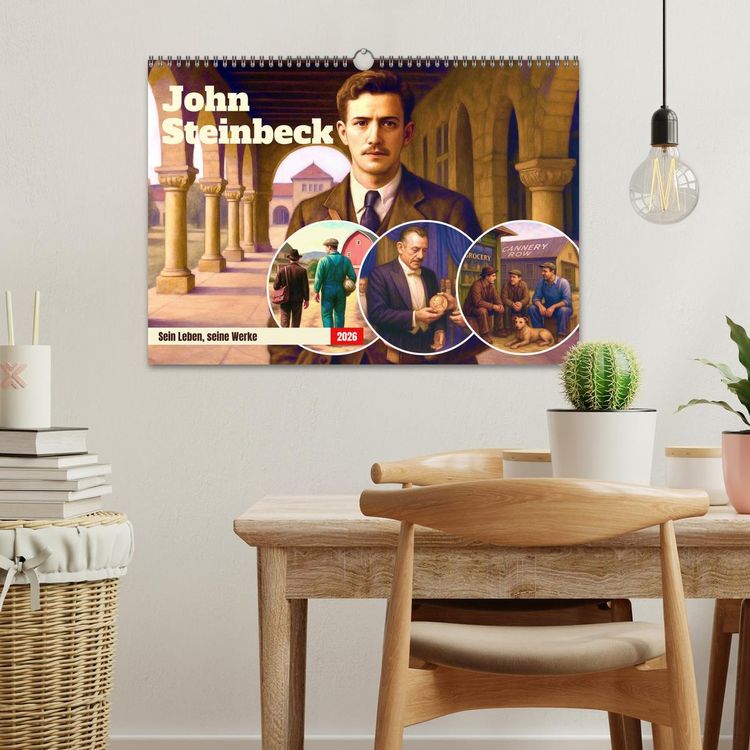 Produktbild: John Steinbeck (Wandkalender 2026 DIN A3 quer), CALVENDO Monatskalender