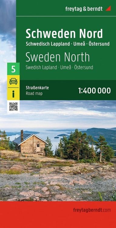Produktbild: Freytag & berndt Stra&szlig;enkarte Schweden Nord, Schwedisch Lappland - Ume&aring; - &Ouml;stersund 1:400.000