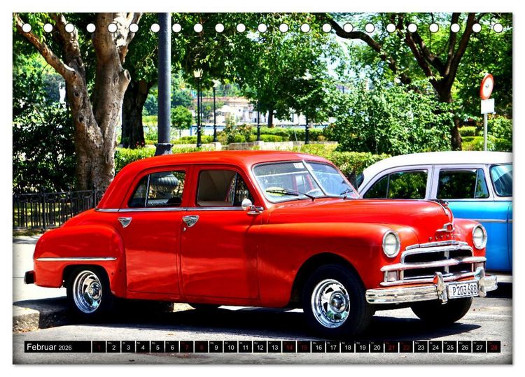 Produktbild: PLYMOUTH '50 - Ein US-Oldtimer in Havanna (Tischkalender 2026 DIN A5 quer), CALVENDO Monatskalender