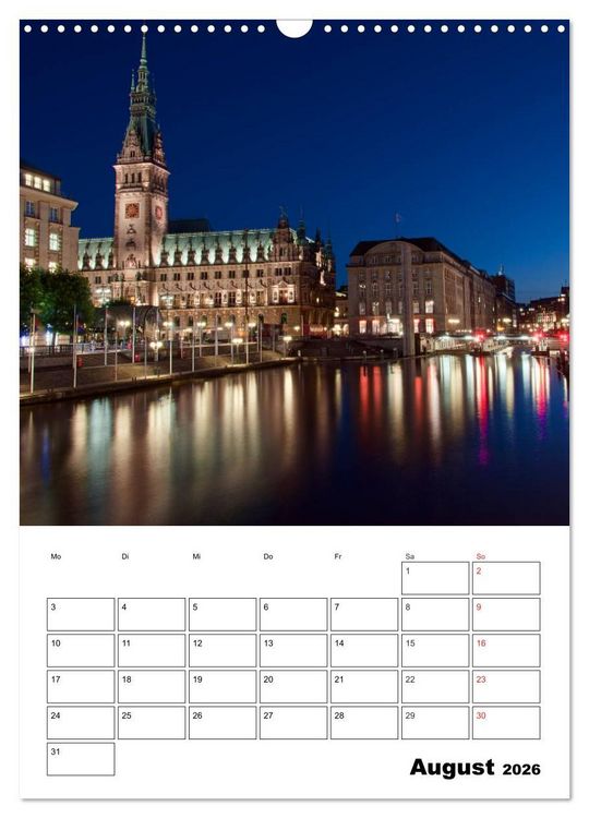 Produktbild: Sch&ouml;nes Hamburg (Wandkalender 2026 DIN A3 hoch), CALVENDO Monatskalender