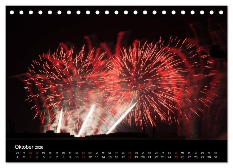 Produktbild: Feuerwerk (Tischkalender 2026 DIN A5 quer), CALVENDO Monatskalender
