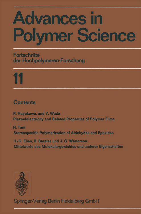 Produktbild: Advances in Polymer Science