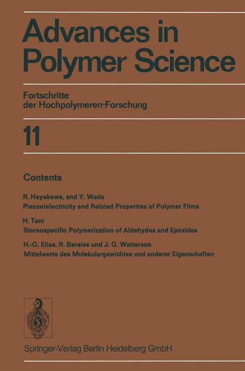 Produktbild: Advances in Polymer Science