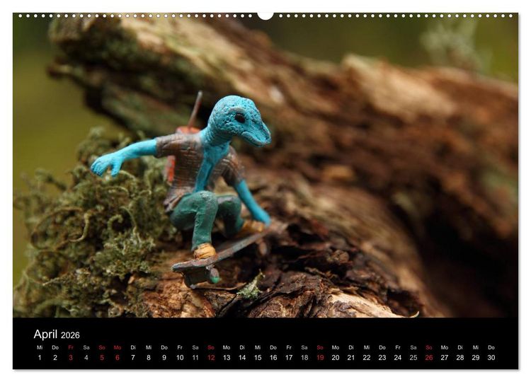 Produktbild: Micro Dino Skaters 2026 (Wandkalender 2026 DIN A2 quer), CALVENDO Monatskalender