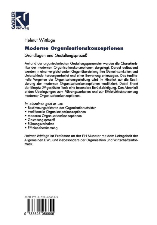 Produktbild: Moderne Organisationskonzeptionen