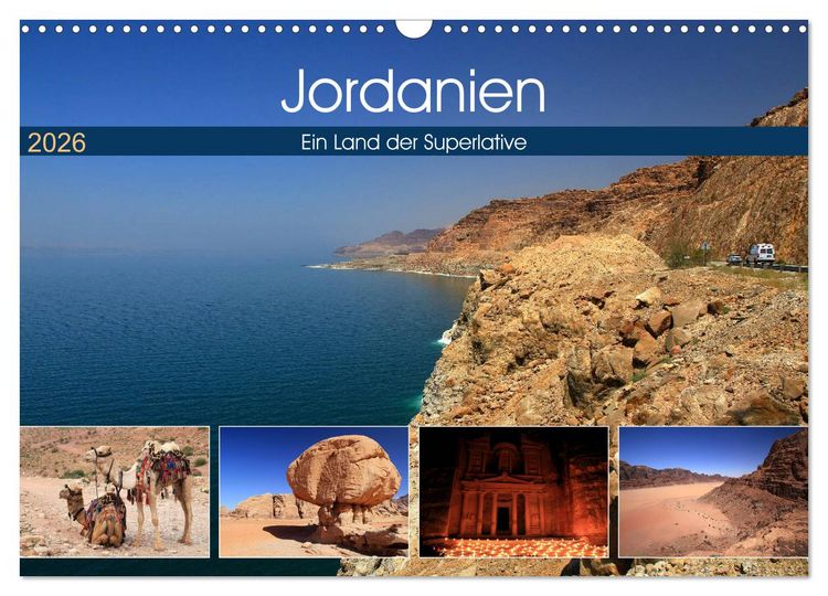 Produktbild: Jordanien - Ein Land der Superlative (Wandkalender 2026 DIN A3 quer), CALVENDO Monatskalender