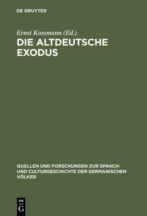 Produktbild: Die altdeutsche Exodus