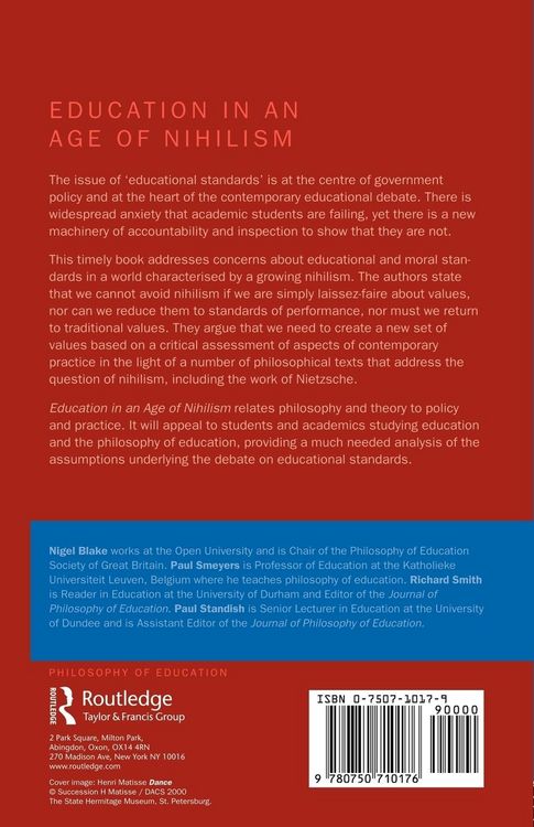 Produktbild: Education in an Age of Nihilism