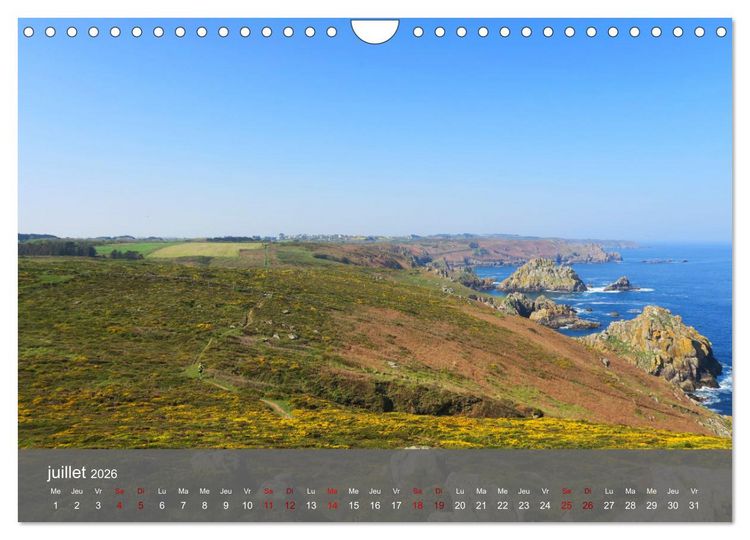 Produktbild: LE SENTIER DES DOUANIERS. Parcourir ce joyau breton. (Calendrier mural 2026 DIN A4 vertical), CALVENDO calendrier mensuel