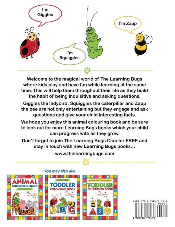 Produktbild: Animal Colouring Book for Kids with The Learning Bugs Vol.2