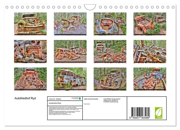 Produktbild: Autofriedhof Ryd (Wandkalender 2026 DIN A4 quer), CALVENDO Monatskalender