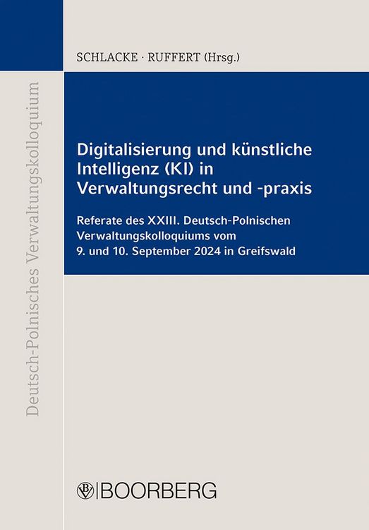 Produktbild: Digitalisierung und k&uuml;nstliche Intelligenz (KI) in Verwaltungsrecht und -praxis