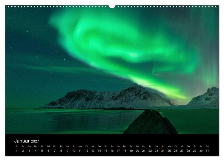 Produktbild: Magische N&auml;chte - POLARLICHT (Wandkalender 2027 DIN A2 quer), CALVENDO Monatskalender