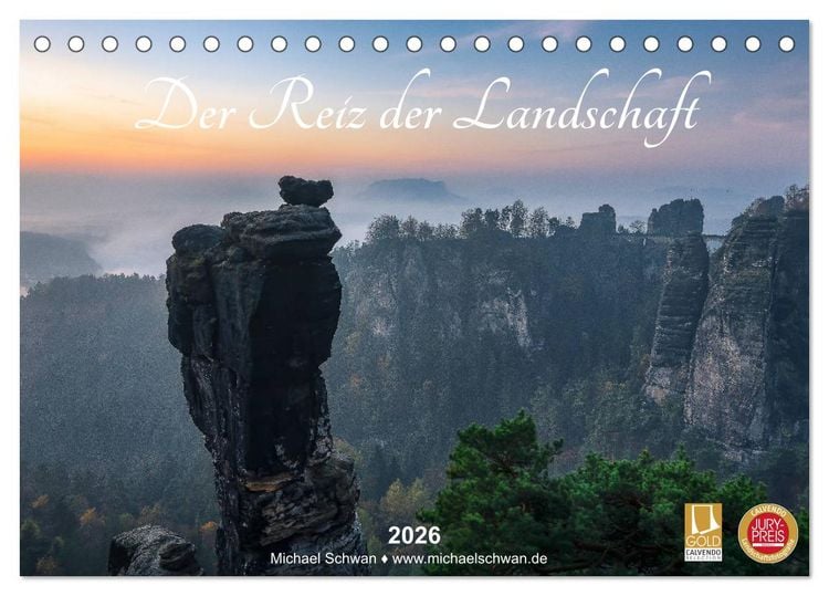 Produktbild: Der Reiz der Landschaft (Tischkalender 2026 DIN A5 quer), CALVENDO Monatskalender