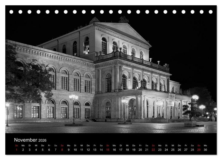 Produktbild: Hannover Monochrome Impressionen (Tischkalender 2026 DIN A5 quer), CALVENDO Monatskalender