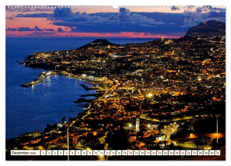 Produktbild: Funchal - Die Hauptstadt von Madeira (hochwertiger Premium Wandkalender 2026 DIN A2 quer), Kunstdruck in Hochglanz