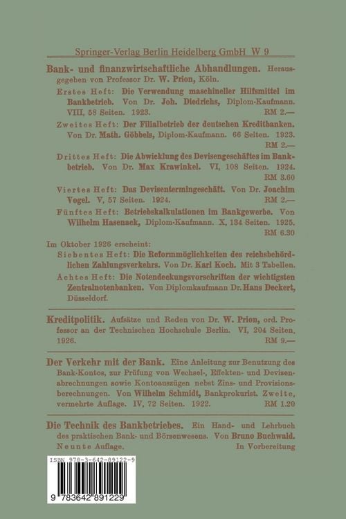 Produktbild: Die Maschinenarbeit in deutschen Bankbetrieben