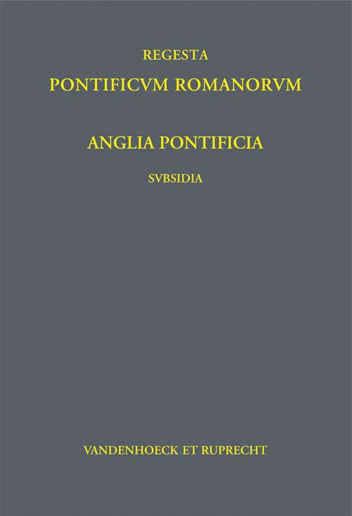 Produktbild: Anglia Pontificia &ndash; Subsidia I
