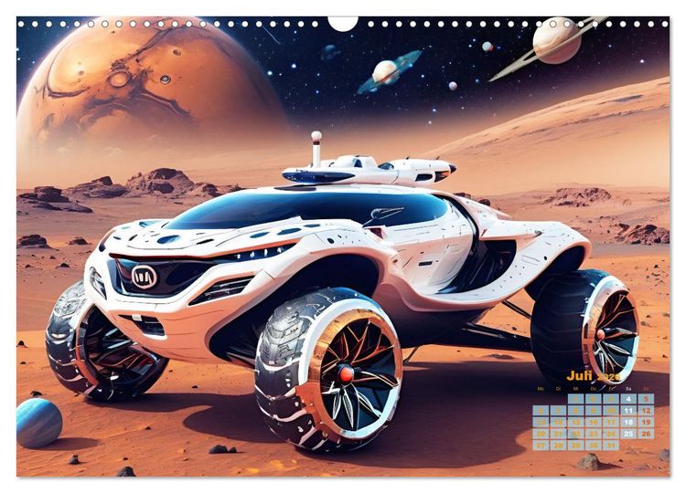 Produktbild: Im Weltall unterwegs - Verr&uuml;ckte Fahrzeuge im Universum (Wandkalender 2026 DIN A3 quer), CALVENDO Monatskalender