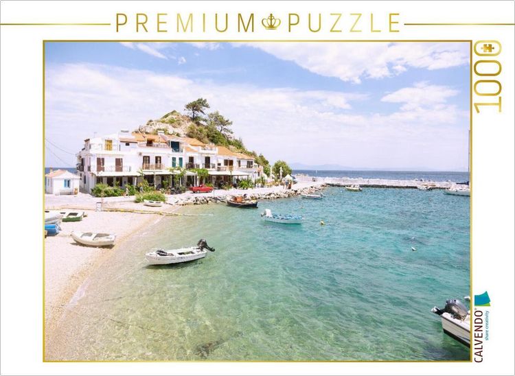 Produktbild: CALVENDO Puzzle Fischerboote im Hafen von Kokkari | 1000 Teile Lege-Gr&ouml;&szlig;e 64x48cm Foto-Puzzle f&uuml;r gl&uuml;ckliche Stunden