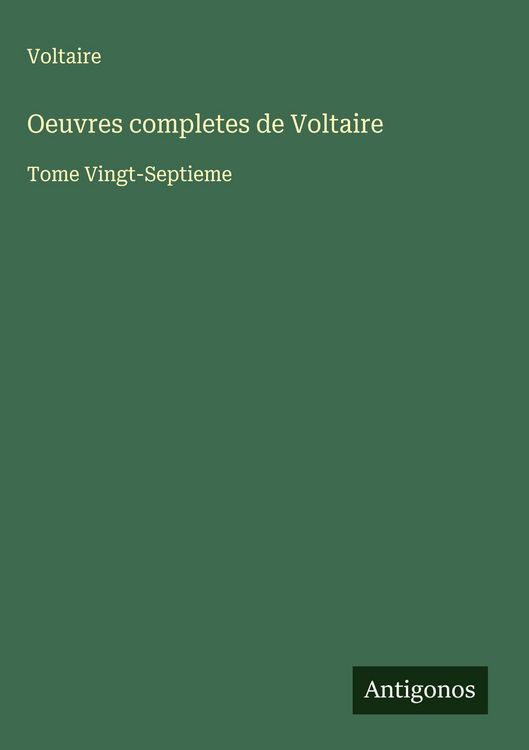 Produktbild: Oeuvres completes de Voltaire