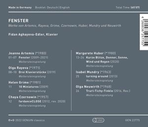 Produktbild: Fenster-Werke f&uuml;r Piano solo