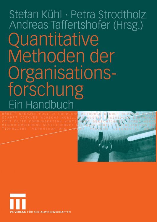 Produktbild: Quantitative Methoden der Organisationsforschung
