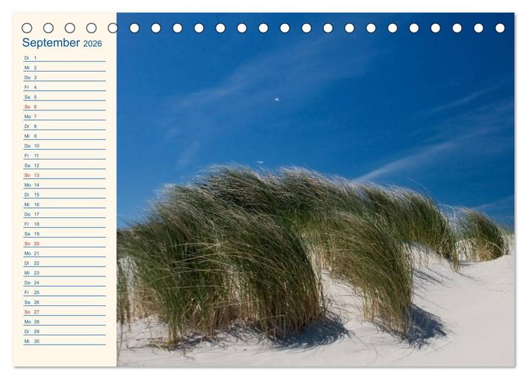 Produktbild: Urlaub auf Borkum (Tischkalender 2026 DIN A5 quer), CALVENDO Monatskalender