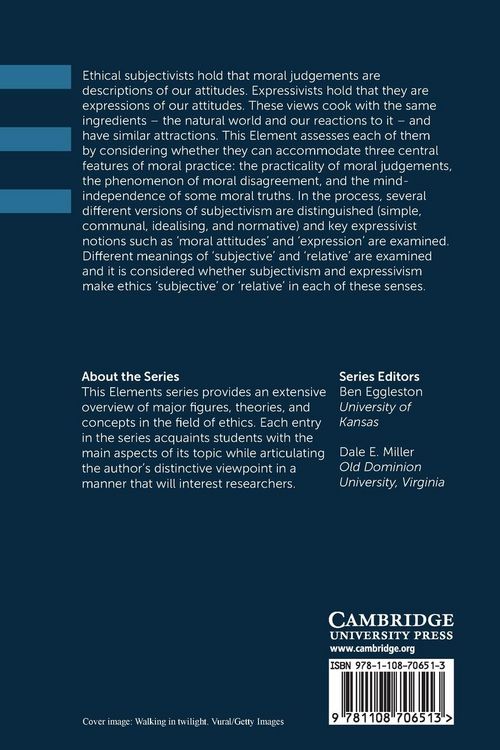 Produktbild: Ethical Subjectivism and Expressivism