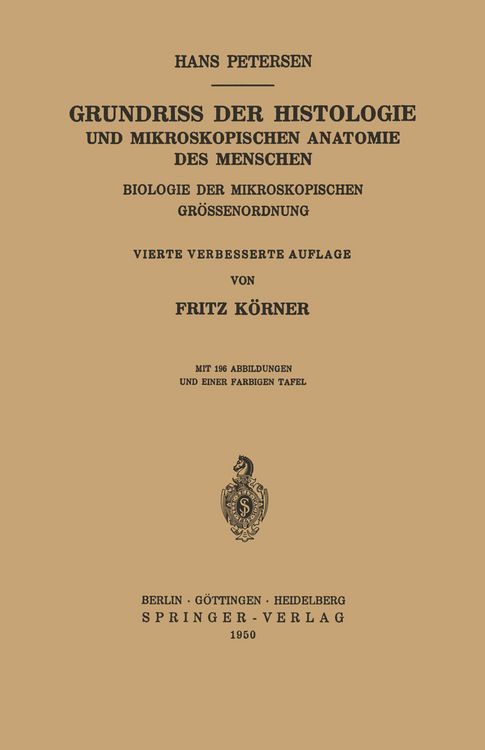 Produktbild: Grundriss der Histologie und Mikroskopischen Anatomie des Menschen