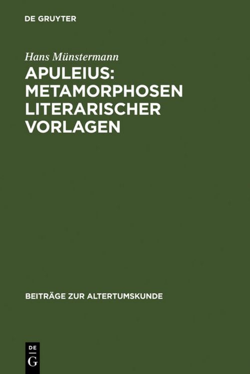 Produktbild: Apuleius: Metamorphosen literarischer Vorlagen