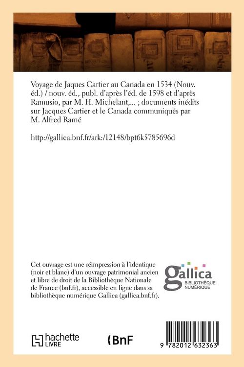 Produktbild: Voyage de Jaques Cartier au Canada en 1534 (Nouv. &eacute;d.) (&Eacute;d.1865)