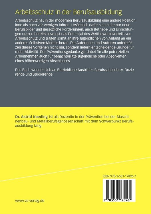Produktbild: Arbeitsschutz in der Berufsausbildung