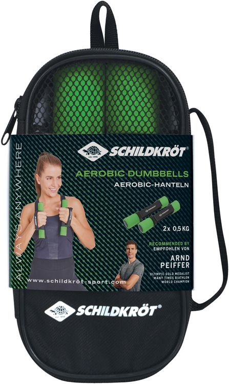Produktbild: Soft Hanteln Aerobic 0.5 Kg Set, schwarz-limegreen