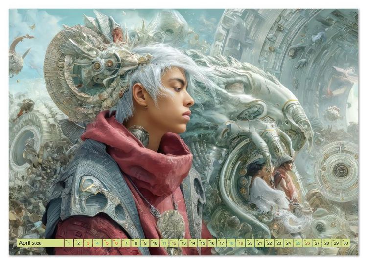 Produktbild: Surreale Fantasien - Detailreiche Portraits (Wandkalender 2026 DIN A2 quer), CALVENDO Monatskalender