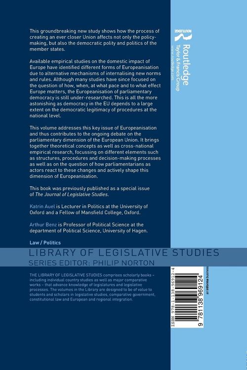 Produktbild: The Europeanisation of Parliamentary Democracy