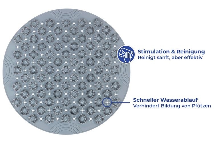 Produktbild: Duschmatte mit Fu&szlig;reflexzonenmassage, bequeme Badematte
