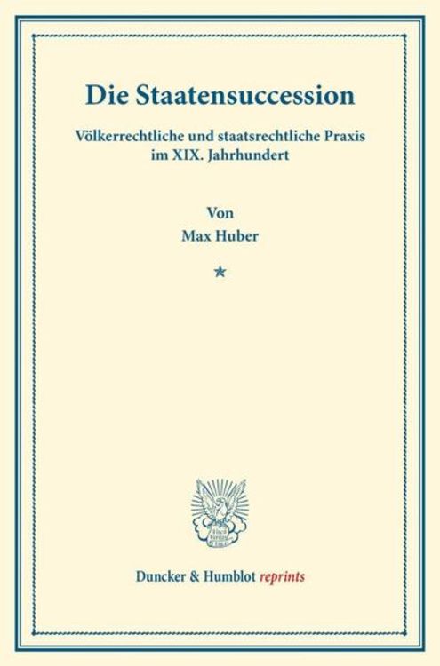 Produktbild: Die Staatensuccession.