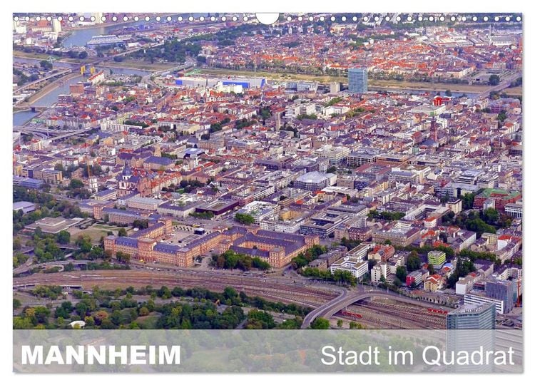 Produktbild: Mannheim - Stadt im Quadrat (Wandkalender 2026 DIN A3 quer), CALVENDO Monatskalender