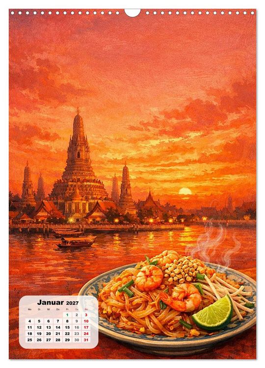 Produktbild: Thailand &ndash; Eine Schlemmerreise durchs Land des L&auml;chelns (Wandkalender 2027 DIN A3 hoch), CALVENDO Monatskalender