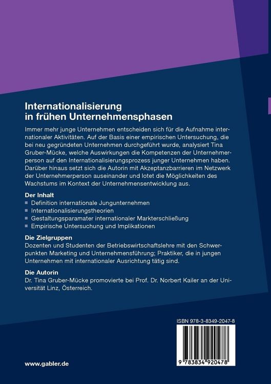 Produktbild: Internationalisierung in fr&uuml;hen Unternehmensphasen