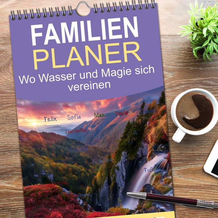 Produktbild: Familienplaner 2026 - Wo Wasser und Magie sich vereinen mit 5 Spalten (Wandkalender, 21 x 45 cm) CALVENDO