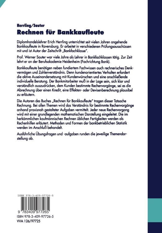 Produktbild: Rechnen f&uuml;r Bankkaufleute